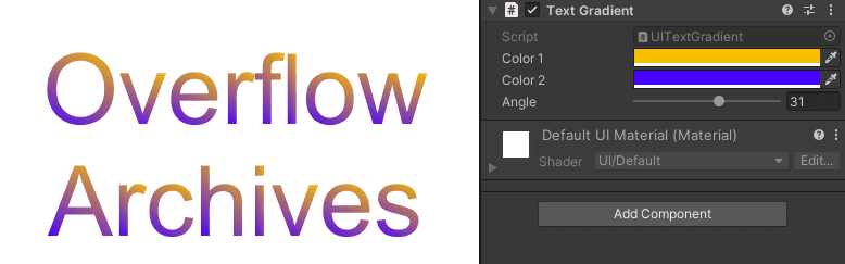 Unity Gradient Effect on Text