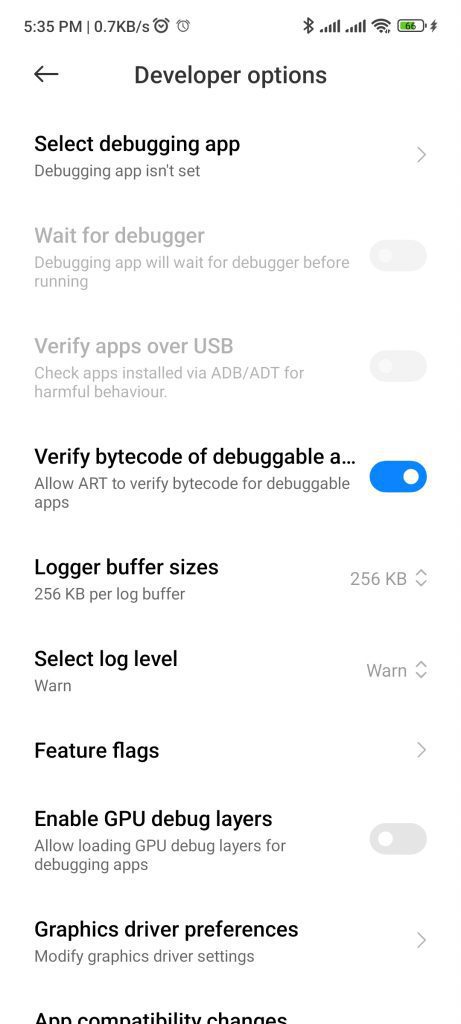 android developer options - Debugging Mode - Overflow Archives