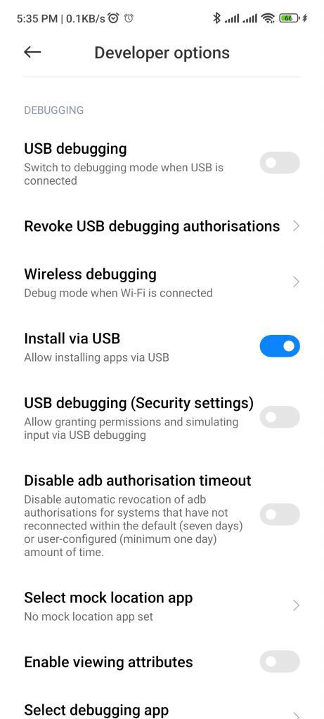 android developer options - Debugging Mode - Overflow Archives