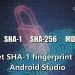 How to get the SHA-1 fingerprint certificate in Android Studio for debug mode?